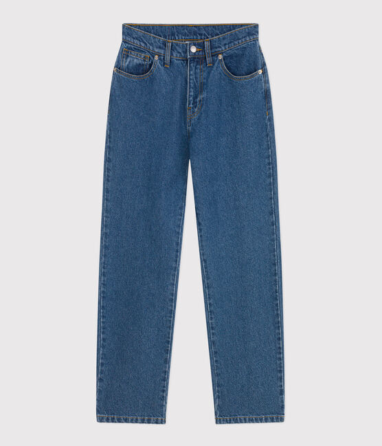 Rechte spijkerbroek voor dames blauw DENIM MOYEN