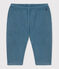 Babybroek van dun velours blauw