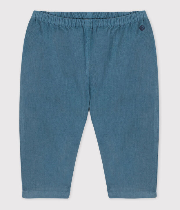 Babybroek van dun velours blauw
