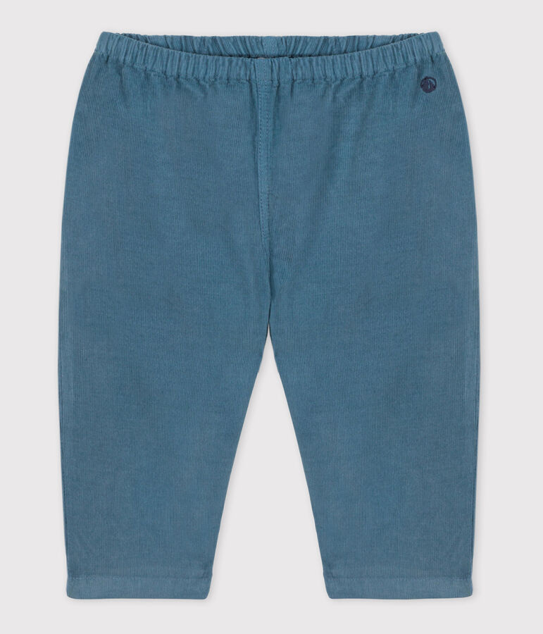 Babybroek van dun velours blauw
