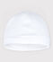Bonnet naissance blanc bébé en coton biologique blanc ECUME