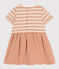 Robe manches courtes bébé bi-matière VINTAGE/ AVALANCHE