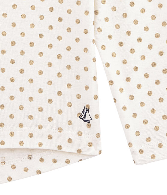 tee-shirtmanches longues blanc MARSHMALLOW/jaune DORE