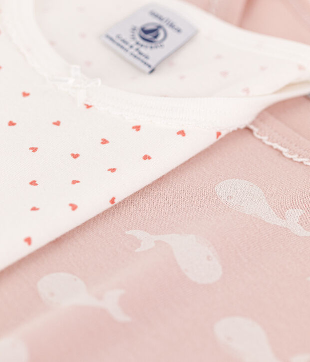 Set van 2 pyjama's/korte pyjama's van katoen voor meisjes multicouleur