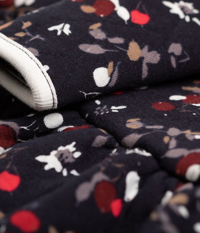 Katoenen jurk met lange mouwen baby blauw/multicouleur