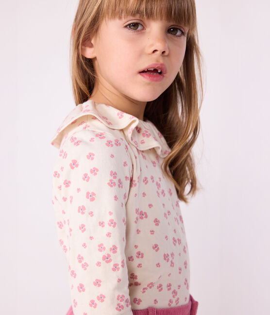Tee-shirt enfant manches longues en coton imprimé MILK/ MULTICO