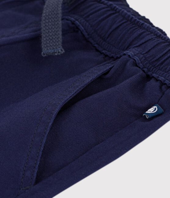 Korte kinderbermuda van effen katoen blauw SOIR