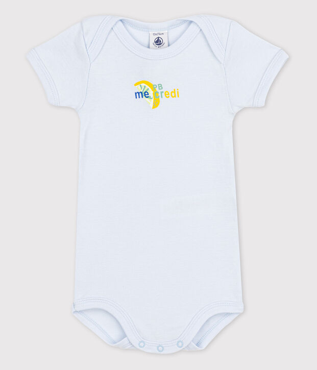 Body manches courtes b&eacute;b&eacute; bleu clair