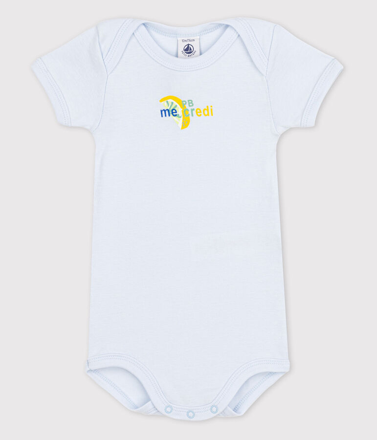 Babybody met korte mouwen blauw