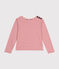 Katoenen marineshirt met knopen voor dames roze ROSEWOOD/ AVALANCHE