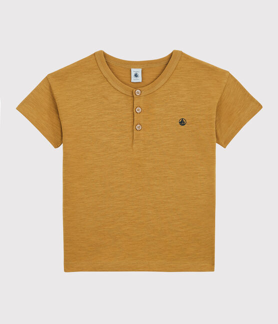 T-shirt met korte mouwen in katoen voor meisjes/jongens geel ISTRE