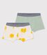 Lot de 2 boxers petit garçon grandes palmes en coton