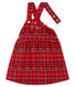 Robe salopette à carreaux bébé fille