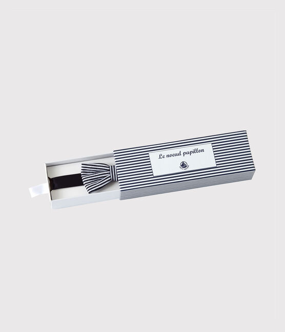 Nœud papillon enfant garçon bleu SMOKING/beige COQUILLE