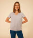 Le Droit, katoenen T-shirt voor dames met V-hals