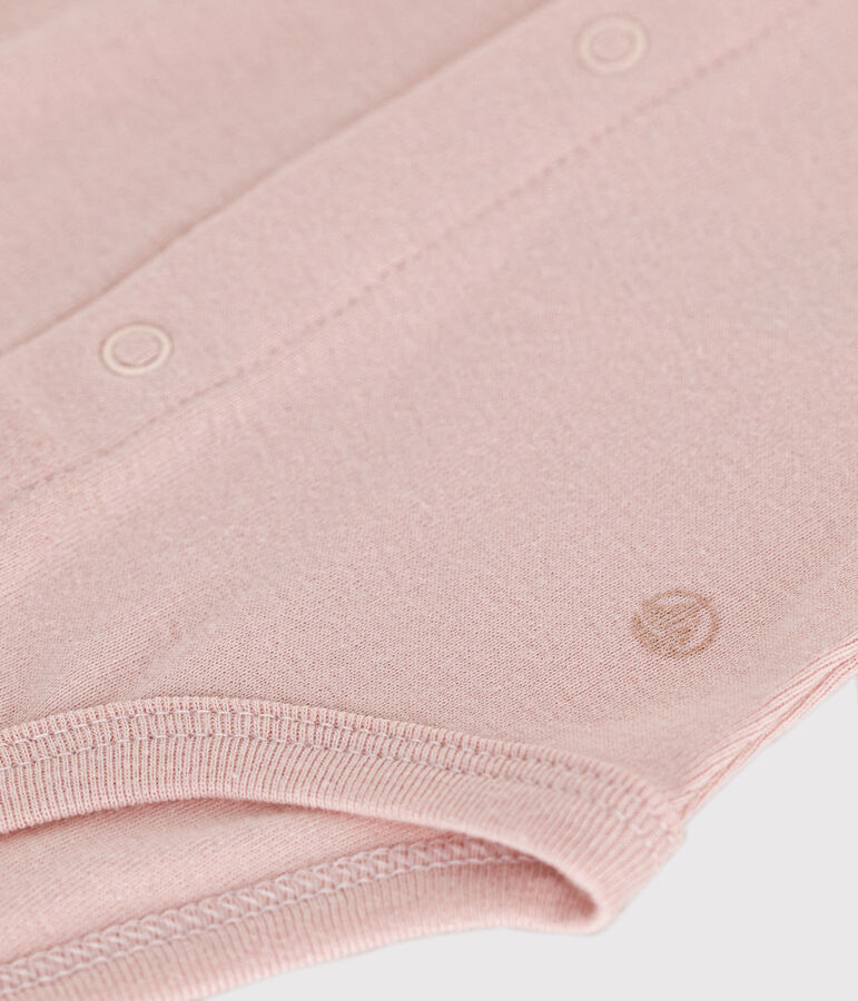 Body manches longues &agrave; col b&eacute;b&eacute; rose SALINE