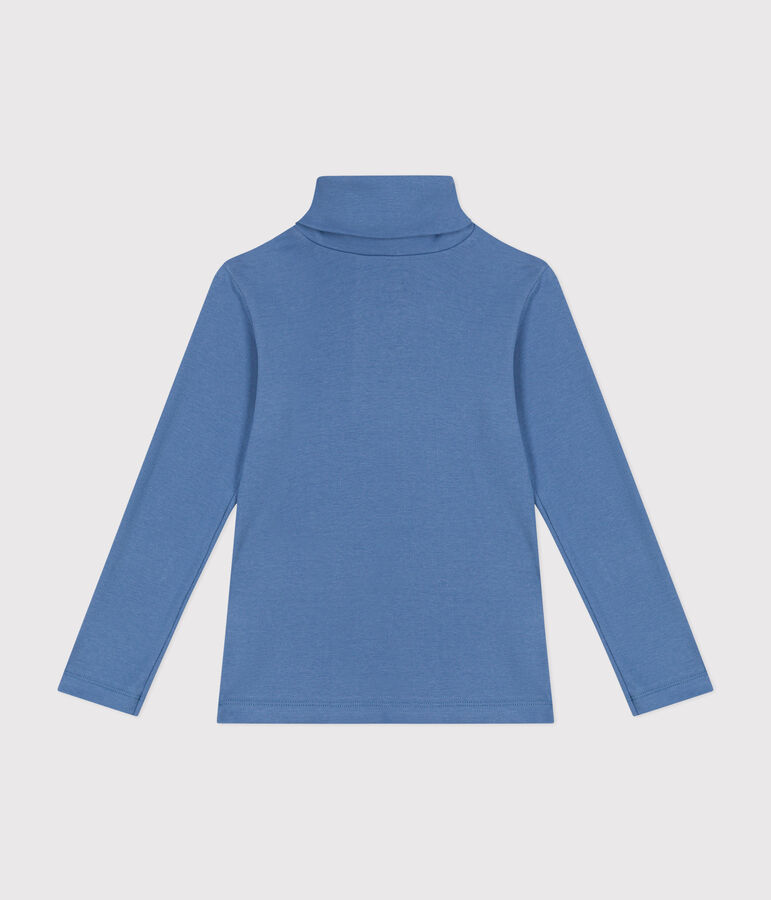 Sous-pull en coton enfant fille / gar&ccedil;on bleu BEACH