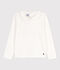 T-shirt manches longues enfant en coton blanc
