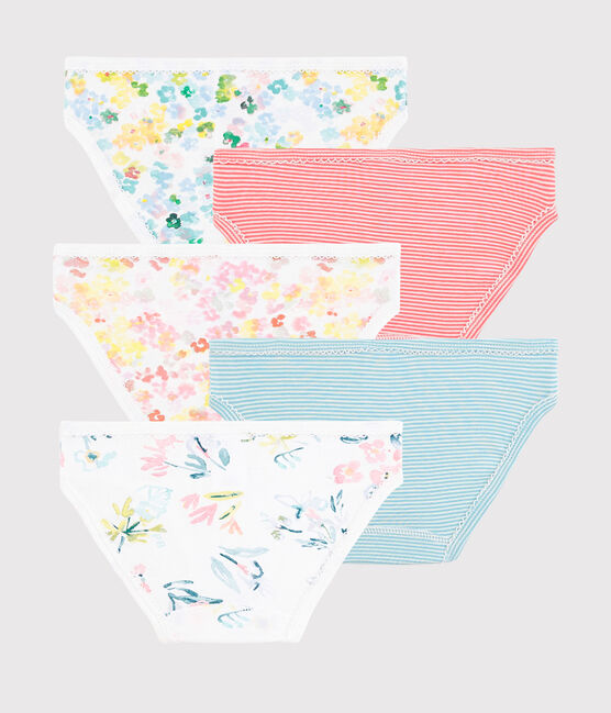 Set van 5 gebloemde broekjes voor meisjes variante 1