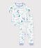 Katoenen kinderpyjama met korte mouwen en lange pijpen met print wit/multicouleur