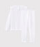 Pyjama petite fille en coton fin blanc ECUME