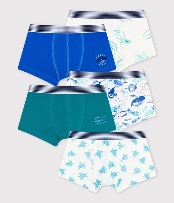 Lot de 5 boxers animaux marins petit garçon variante 1