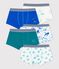 Lot de 5 boxers animaux marins petit garçon variante 1