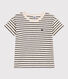 Tee-shirt rayé en jersey flammé enfant garçon