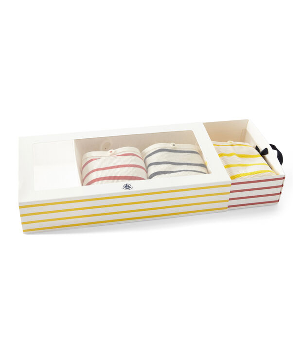 Set van 3 hemdjes met schouderbandjes meisje wit