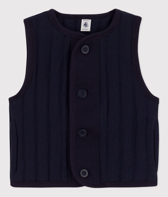 Mouwloze vest in tubic voor jongens en meisjes blauw SMOKING