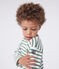 Uniseks katoenen marineshirt met lange mouwen voor kinderen groen MARSHMALLOW/ PALMERAIE