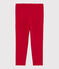 Pantalon en jersey enfant fille rouge TERKUIT