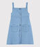 Robe salopette en molleton denim enfant fille bleu DENIM CLAIR