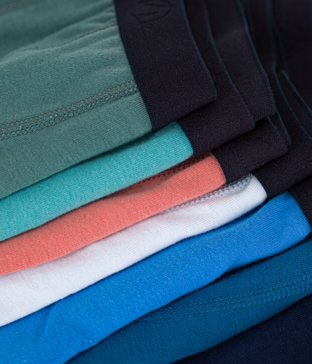 Lot de 7 boxers unis en coton enfant multicouleur