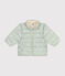 Donsjasje met print en opvouwbare capuchon voor baby's groen HERBIER/wit MULTICO
