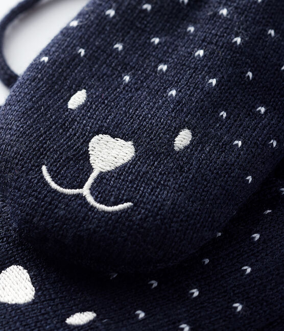 Babywanten gevoerd met microfleece blauw SMOKING