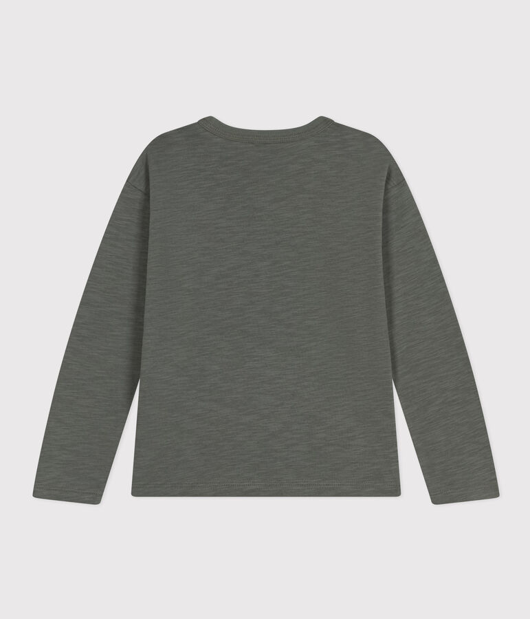 Jongens-T-shirt met lange mouwen grijs