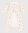 Bodyjama imprimés en coton blanc MARSHMALLOW/ ORANGE