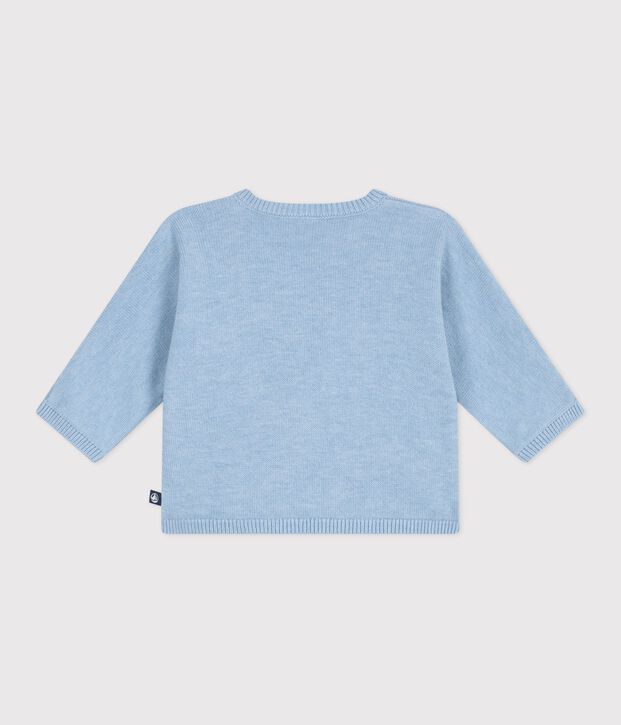 Babytruitje overslag in ajourtricot van wol en katoen FLO