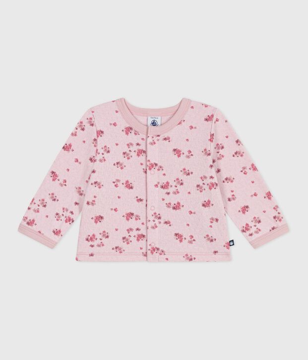 Cardigan b&eacute;b&eacute; en coton, imprim&eacute; &agrave; fleurs rose/multicouleur