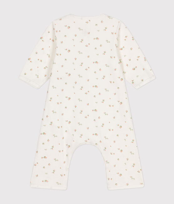 Bodyjama sans pieds en coton bébé blanc MARSHMALLOW/blanc MULTICO