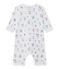 Dors bien sans pieds bébé fille imprimé blanc ECUME/blanc MULTICO