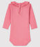 Body manches longues bébé fille rose CHEEK/jaune DORE