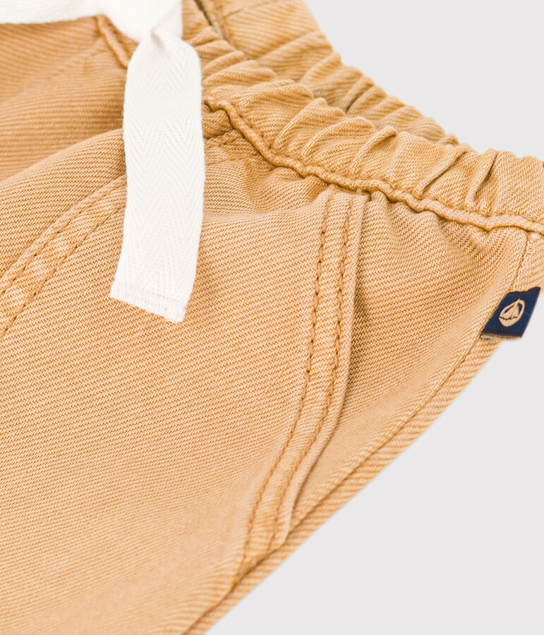 Babybroek in gekleurd denim beige