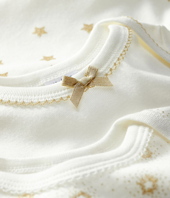 Drie rompertjes met korte mouwen voor babymeisjes variante 1