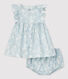 Robe avec bloomer imprimé Hawaï en popeline bio bébé