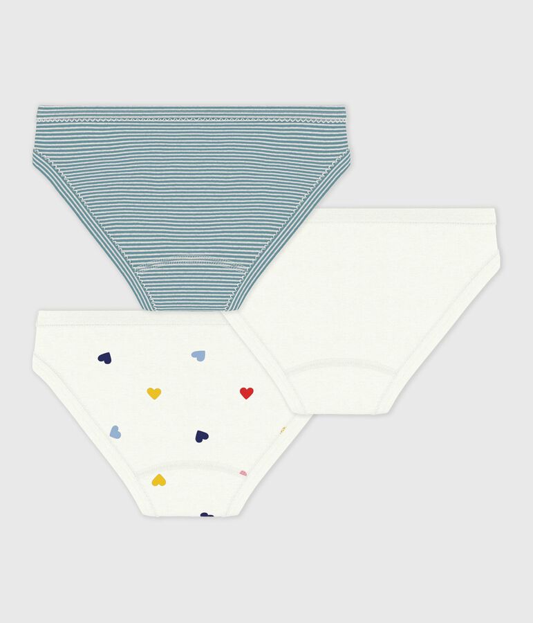 Lot de culottes enfant en coton imprim&eacute; c&oelig;urs multicouleur