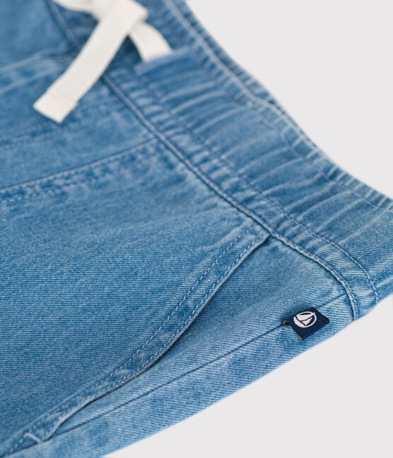 Rechte jongensbroek van lichte denim blauw DENIM CLAIR