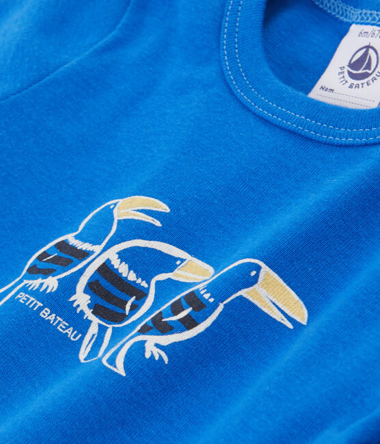 Effen T-shirt baby jongen blauw DELFT