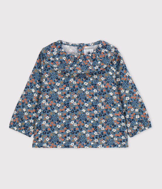 Blouse met lange mouwen met print van luchtig katoen voor baby's ROVER/ MULTICO